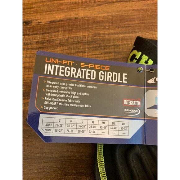 CHAMPRO SPORTS Boy’s Uni-Fit 5 Piece Integrated Girdle / Size: Youth Medium - Picture 5 of 11